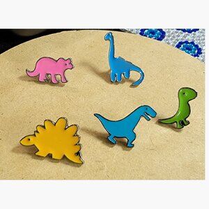 Dinosaur Enamel Pin Set